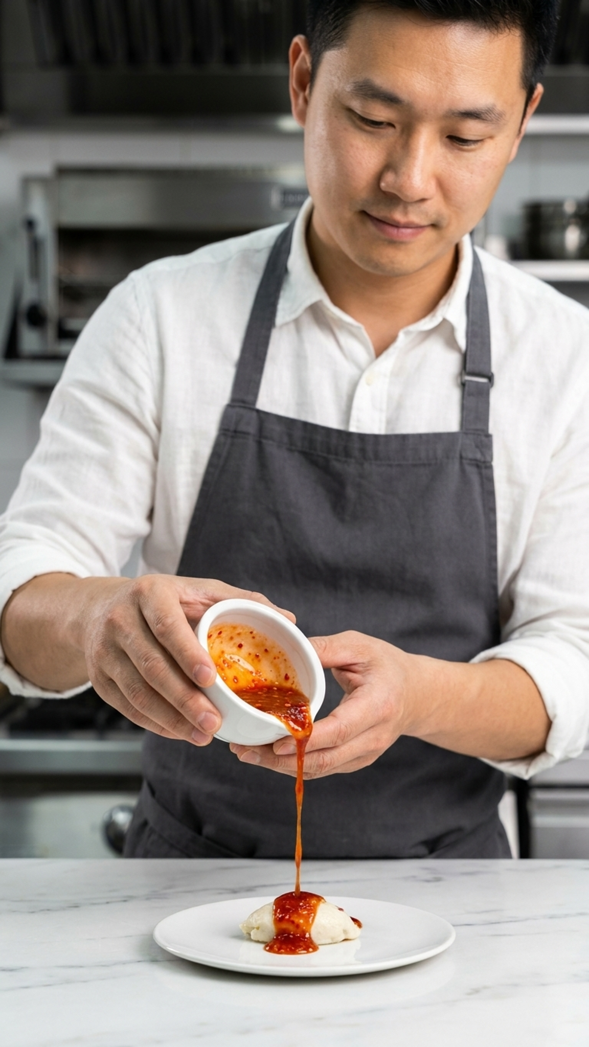 Consistency of Oriental Specialty's Chilli Sauce Chilli Sauce consistency by ORIENTAL SPECIALTY LTD.